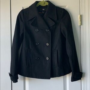 Short Trench Coat - Black Felt
